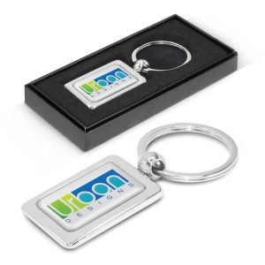 Rectangular Metal Key Ring-0