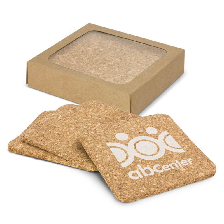 Oakridge Cork Coaster Square Set of 4-0