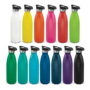 Mirage Powder Coated Vacuum Bottle - Push Button Lid-0