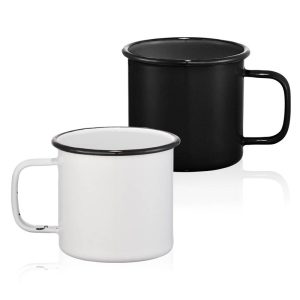 Enamel Metal Cup - White-0