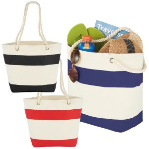 Capri Stripes Cotton Shopper Tote-0