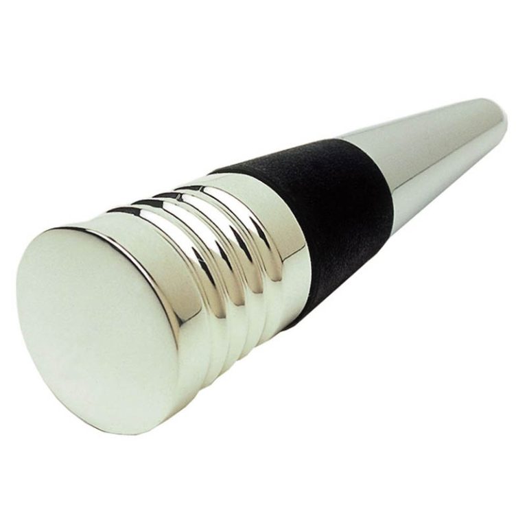 Silver Plated Flat Top Bottle Stopper-0