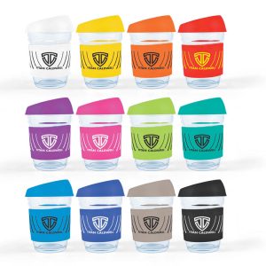 Vienna Glass Coffee Cup / Silicone Lid-0