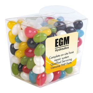 Assorted Colour Mini Jelly Beans in Clear Mini Noodle Box-0