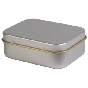 Silver Rectangular Tin-0