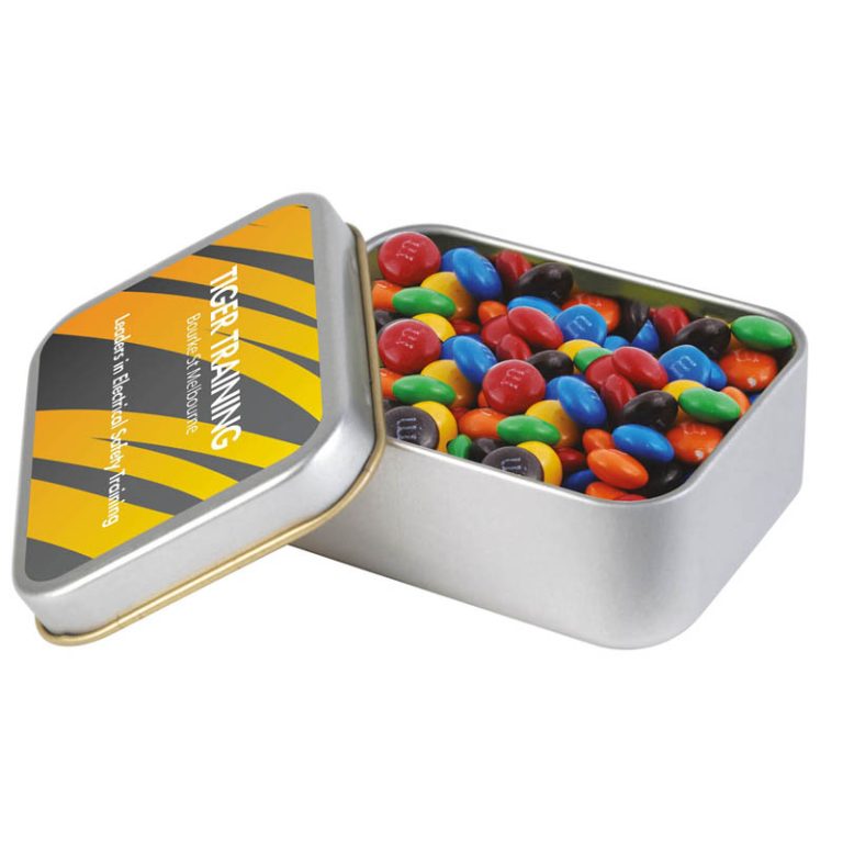 M&M's in Silver Rectangular Tin-0