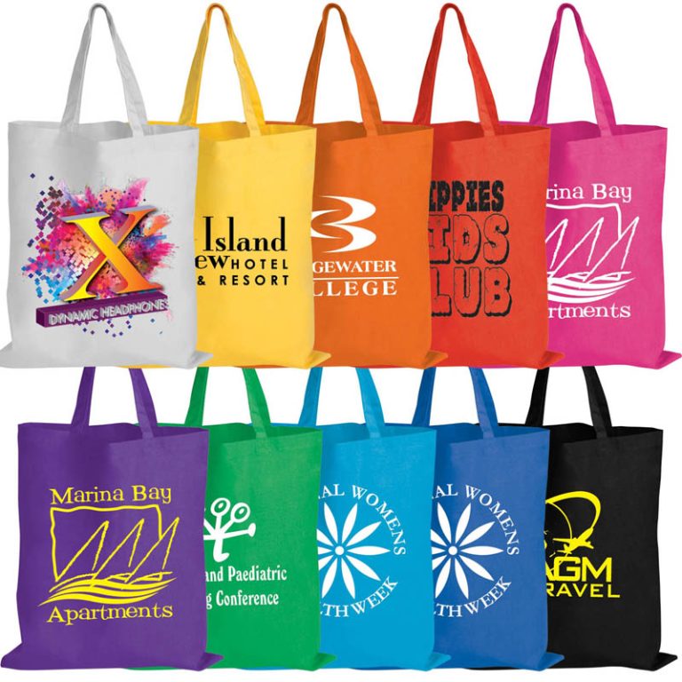 Coloured Cotton Double Short Handle Tote Bag - 140 GSM-0