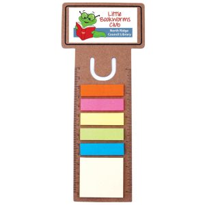 Business Card Bookmark / Ruler with Noteflags-0