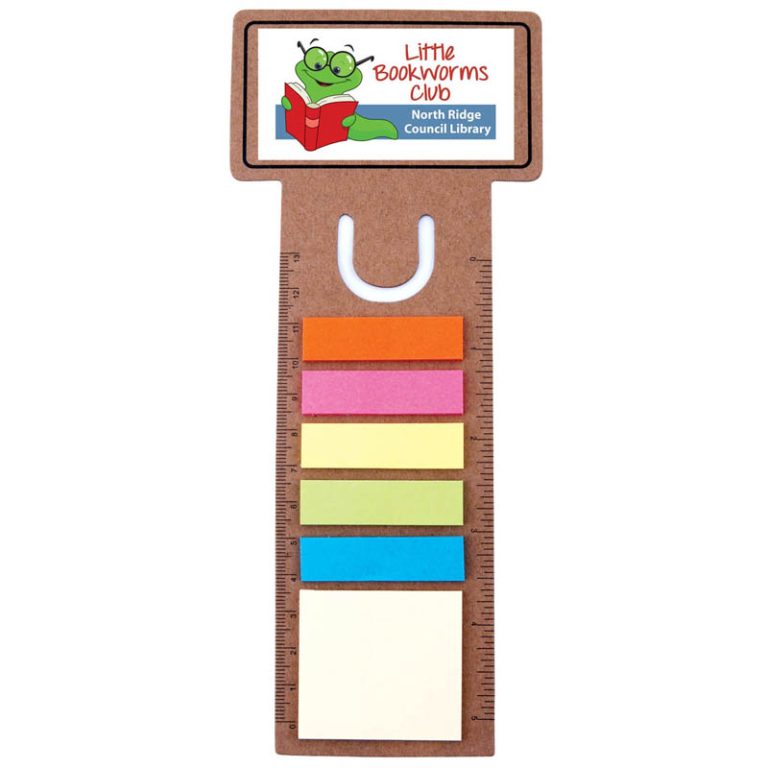 Business Card Bookmark / Ruler with Noteflags-0