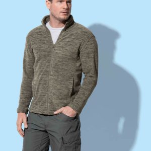 Men's Active Melange Fleece Jacket-0