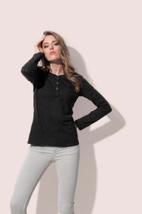 Women's Sharon Henley Long Sleeve-0