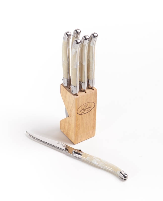 Blade of Glory – Laguiole 6 Piece Steak Knife Set – Ivory